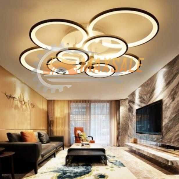 Абажур плафониера 232W LED лампа стена 3 вида светлина бяла полилей