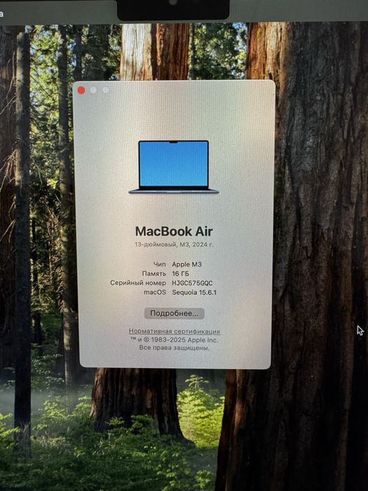 MacBook Air M3 chip, 512 GB, 100%