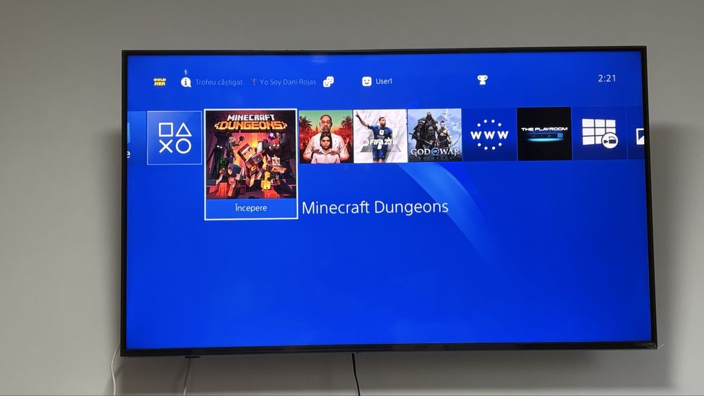 Consola PS4 Modata-God Of War-FarCry-Minecraft-Fifa23-2Controller-BUN