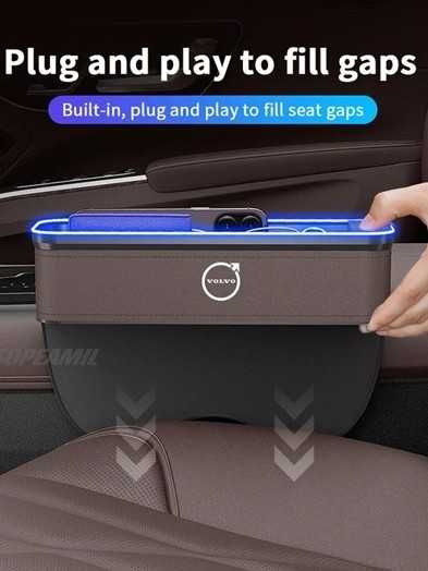 Продавам два броя органайзери с USB зарядно устройство за Volvo.