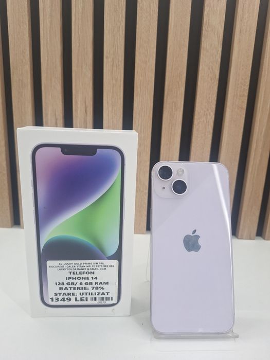 IPhone 14 128Gb 78% Baterie Gantie/Factura #60678
