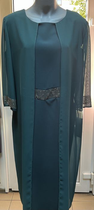 Rochie ocazie noua marimea 44 cu blezer verde smarald