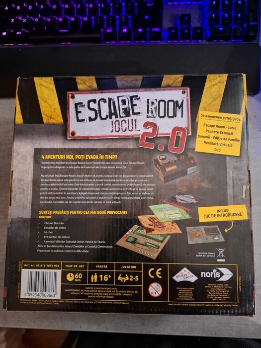 Escape Room Jocul 2.0 - limba romana, 4 aventuri + Chrono Decoder, complet