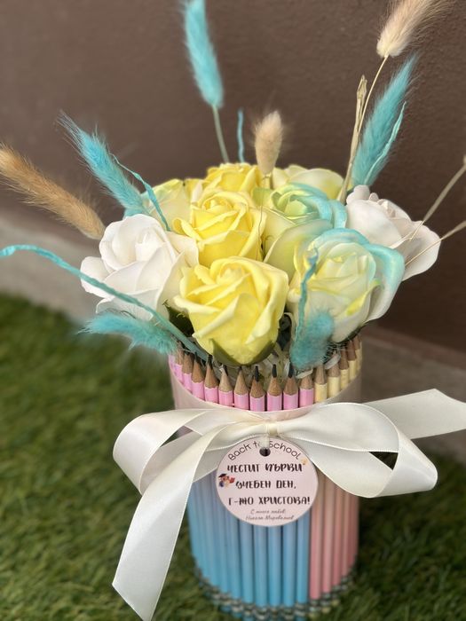 Ръчноизработена арабжировка със сапунени рози