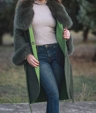 Палто от 100%  алпака . Естествен пух.