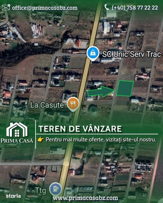 Investiție Imobiliară: Teren 2000mp în Posta Calnau la 45000€ neg.