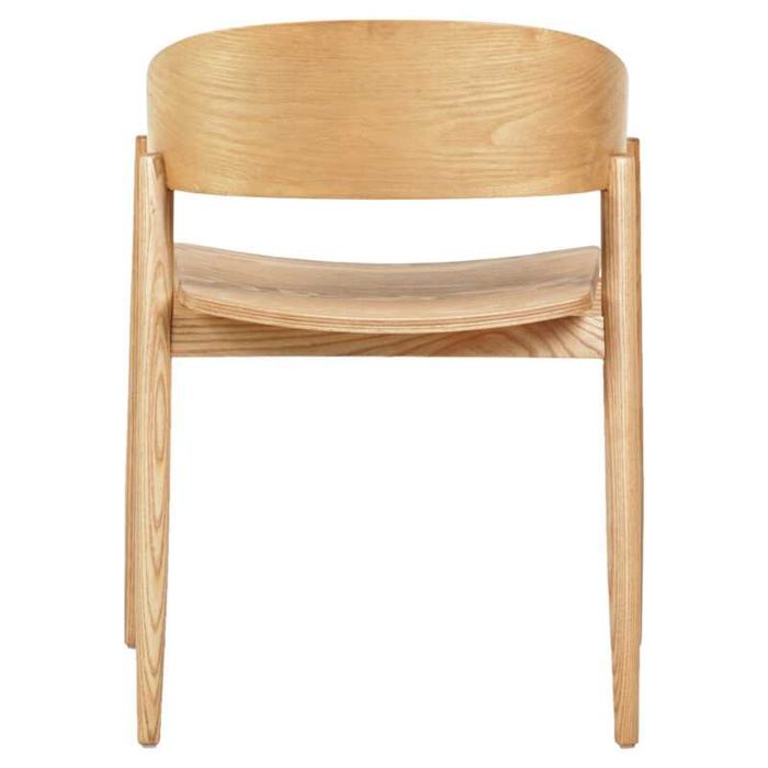 Трапезен стол, CANOP, Черен, Натурален, Дърво, 56.5х61х74см.