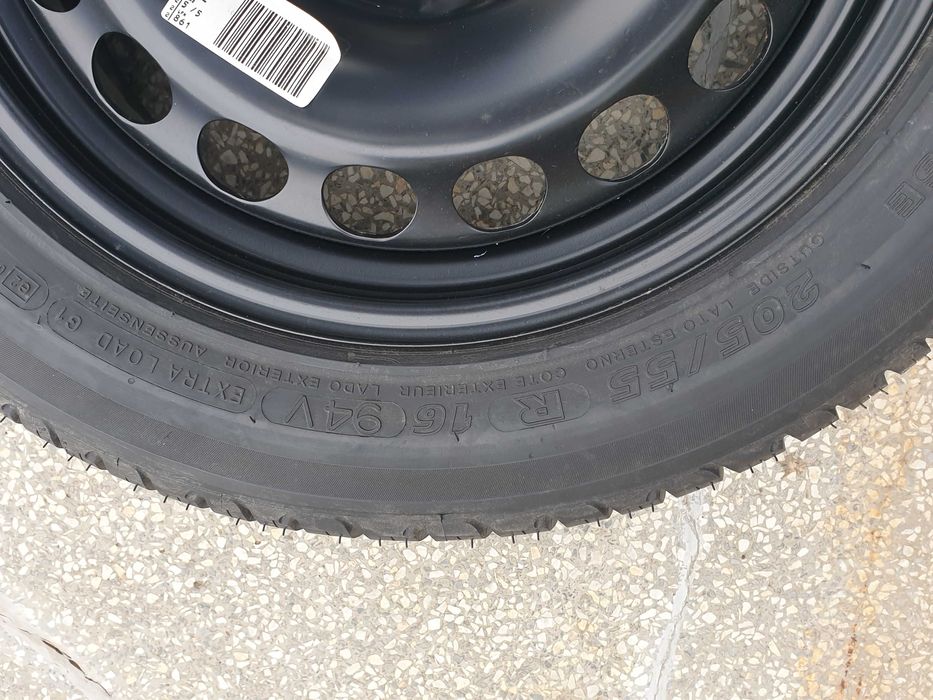 Нова оригинална джанта с нова гума 16",5х112,ЕТ42,ф 57.1 за Фолксваген