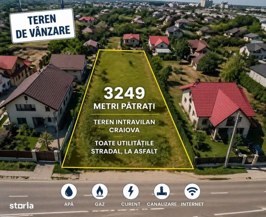 Teren intravilan construibil cu toate utilitatile, 3.249 mp Aeroport C