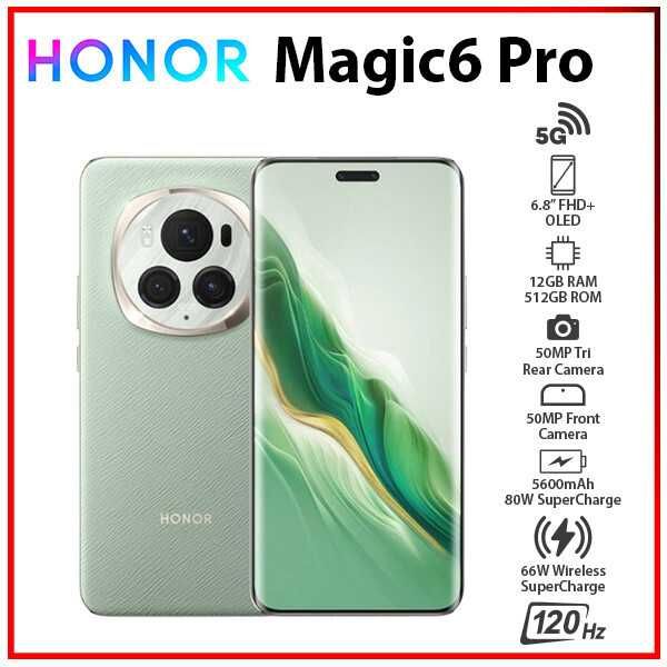 Продавам Honor Magic 6 Pro с гаранция /зелен/