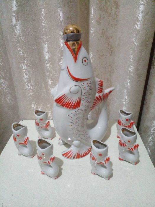 рыбки  сервиз  из  ссср  новый
