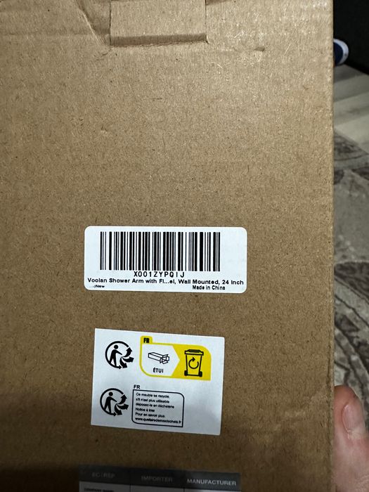 Brat pentru Cap de Dus Rotund, 40 cm, Otel inoxidabil