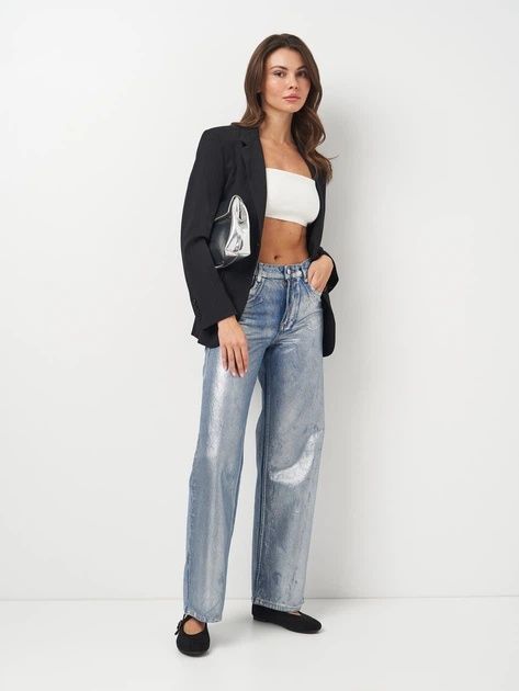 Blugi silver Zara Denim