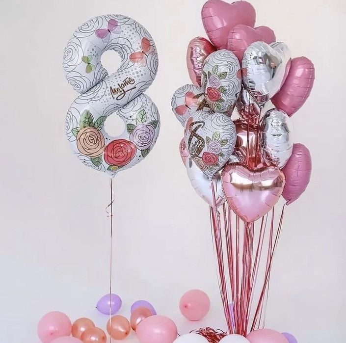 Воздушные шары на 8 марта
