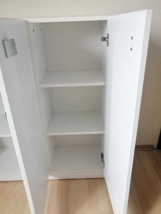 Заглавие: Шкаф / Скрин IKEA VIHALS с чекмеджета и врати (105х140 см) – Бял