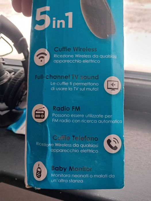 Casti 5 in 1. WiFi, radio, sunet tv, baby monitor. Pret 80 lei fix