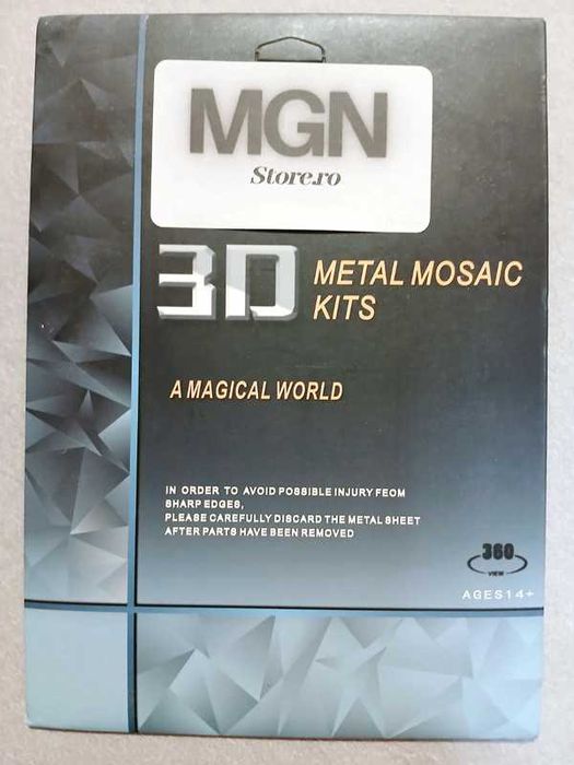 Puzzle 3D metalic din otel inoxidabil, opera de arta