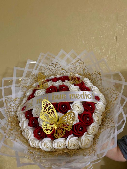 Buchete trandafiri din sapun