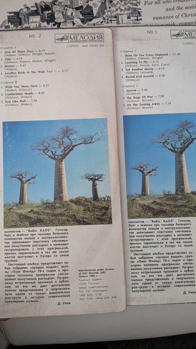 Pink Floyd -set  doua viniluri