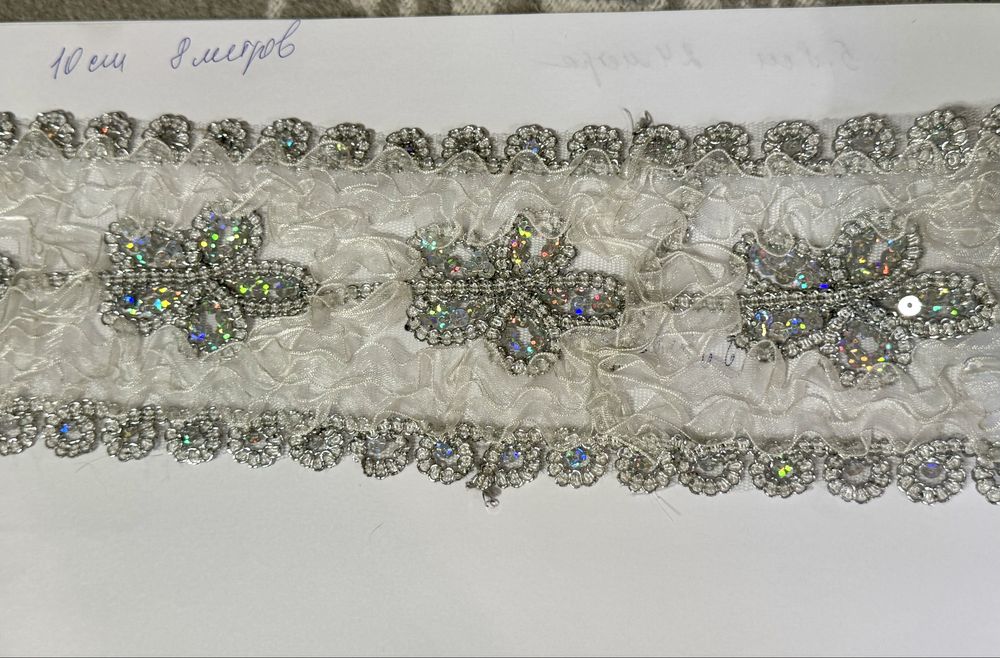 Тесьма с пайетками 10 см