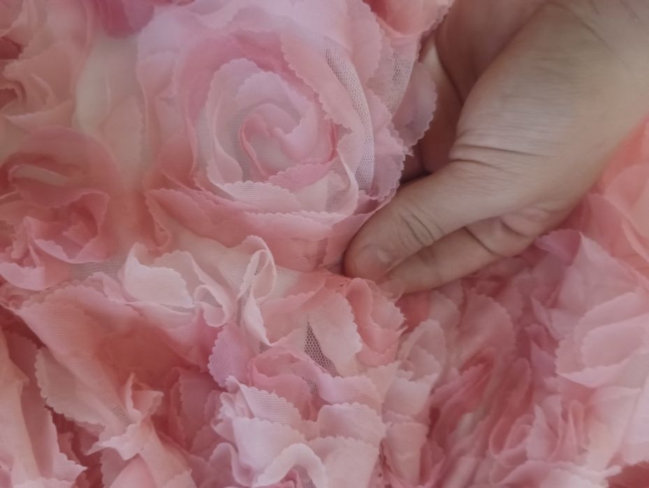 Детское розовое платье