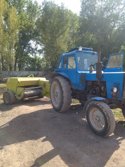 Продам МТЗ-80 вместе агрегатом : плуг, борона, пресс подборщик Claas