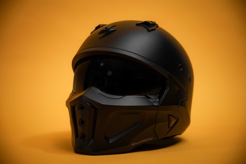 Casca Scorpion Covert X - Matte Black - Marimea L + Manusi Moto FOX