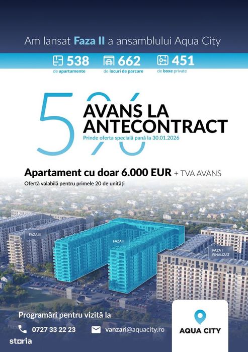 De vanzare apartament 2 camere - Aqua City Crangasi Giulesti Sector 6