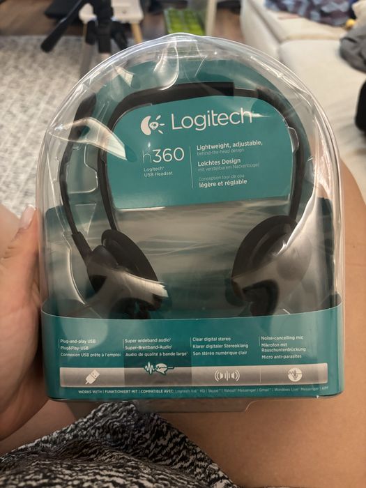 Професионални Слушалки с микрофон Logitech Лоджитех с bluetooth Нови
