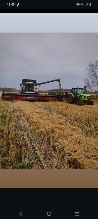 Услуги по уборке урожая Новый комбайн акрос 550