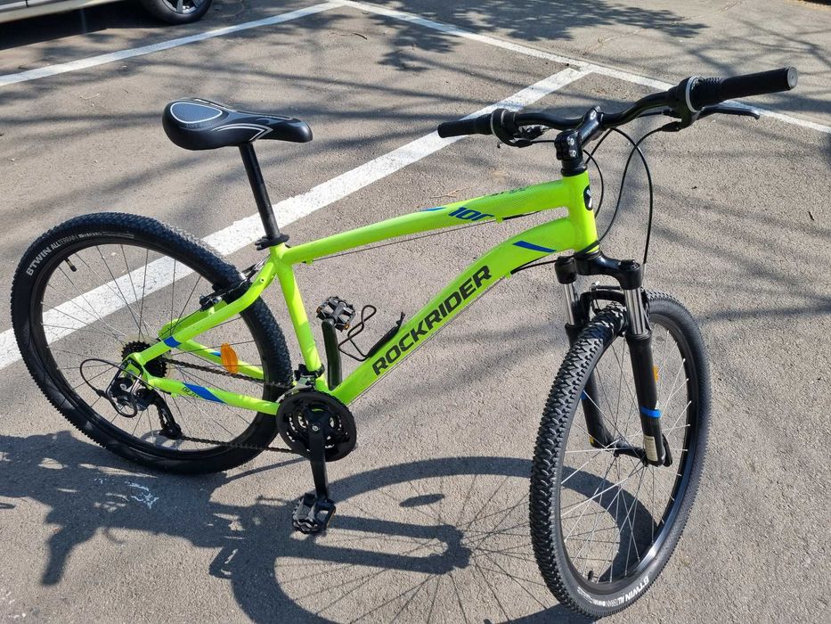 Bicicleta Rockrider ST100, 21 viteze, verde, mărime L., roti 27.5