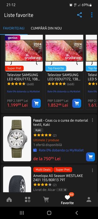 Ceas Fossil water resistant