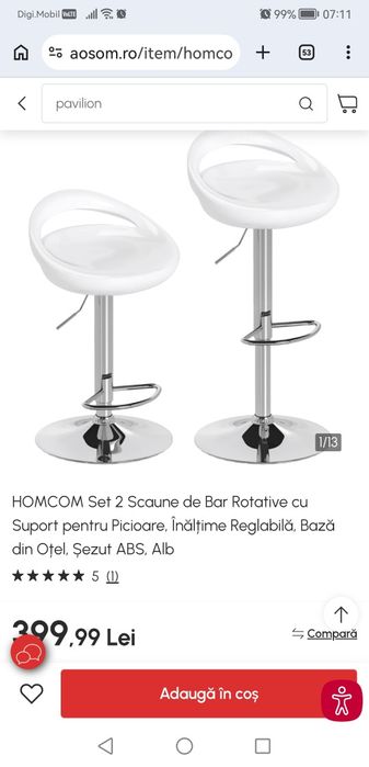 scaune bar impecabile