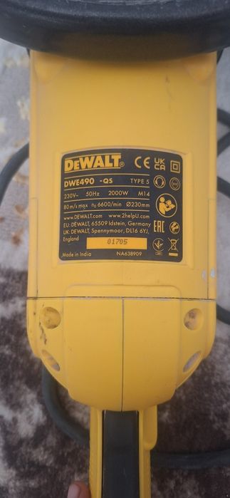 Polizor unghiular DeWALT 230mm cu garanție și cutie.