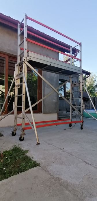 Schelă Mobilă Aluminiu Telescopică 4m Cömert – Platformă 192x51 cm, pt. 2 persoane