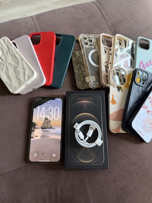 iPhone 12 Pro Max 256GB Gold / Full Set + Кейсове
