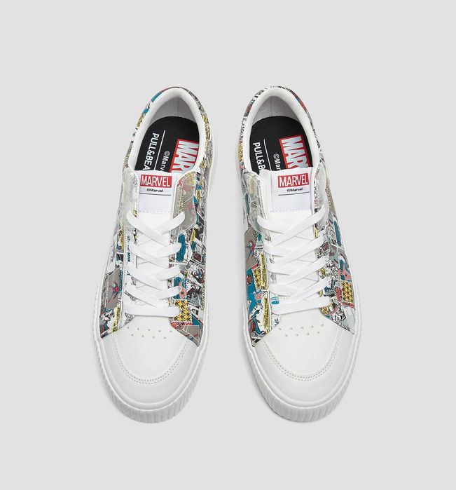 Мъжки кецове с принт MARVEL - комикси, нови с етикет, 46 номер