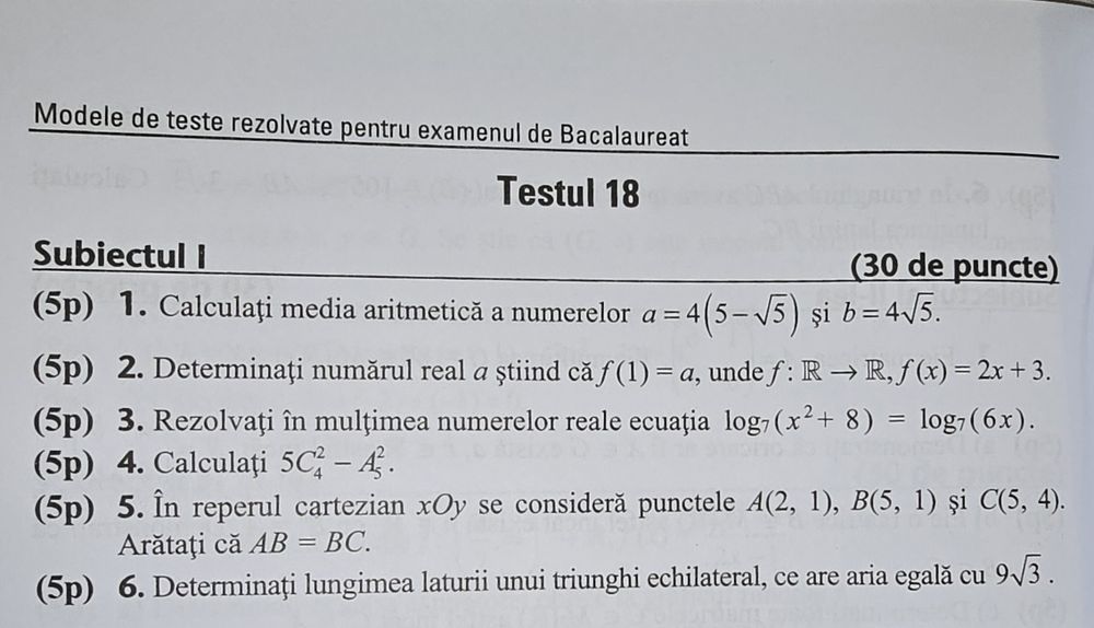 Meditații mate BAC (M2 tehnologic)(doar subiectul 1)