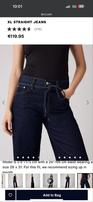 Дънки LEVIS; модел XL straight; размер 28