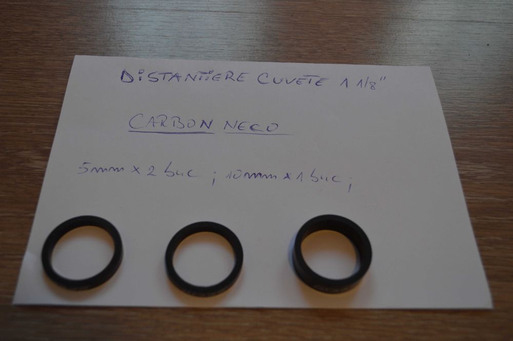Cuvete furca 1 1/8" integrate FSA Impact Campy/Gyro cu floare si capac si distantiere furca carbon/aluminiu Neco/Scott/Focus/Force