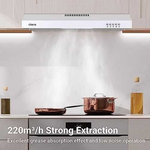 Кухненски аспиратор/абсорбатор Ciarra CAS6903A 60см LED осветление 80W