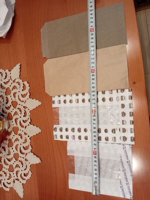 Пакетики бумажные, целофановые