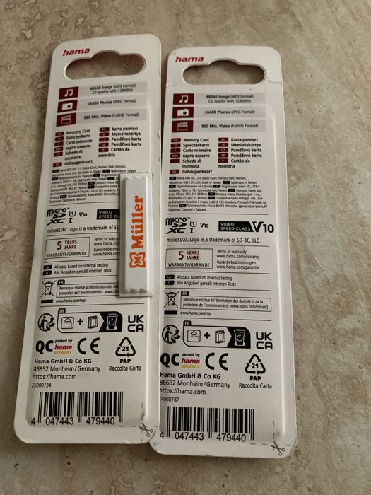 MicroSDXC Sandisk Ultra si Hama Memory Fast 256 Gb