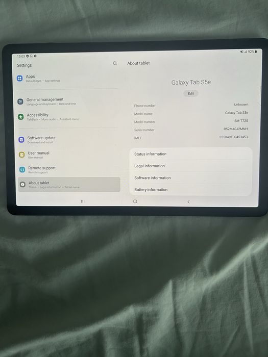 Samsung Galaxy Tab S5e