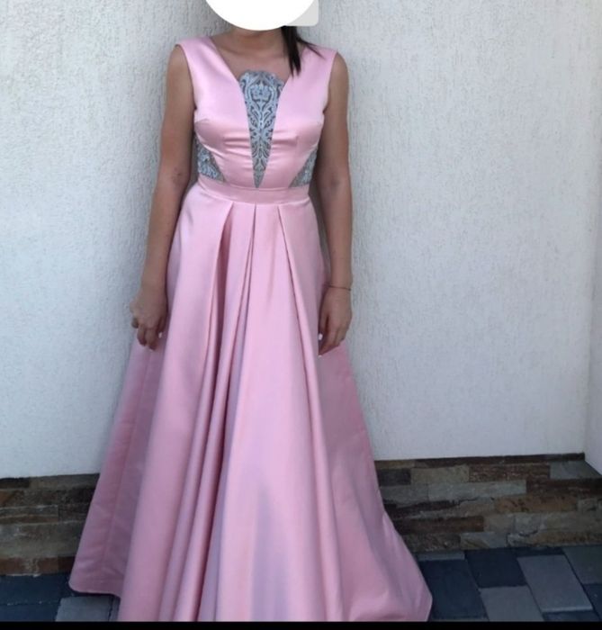 Rochie de seara roz pudra