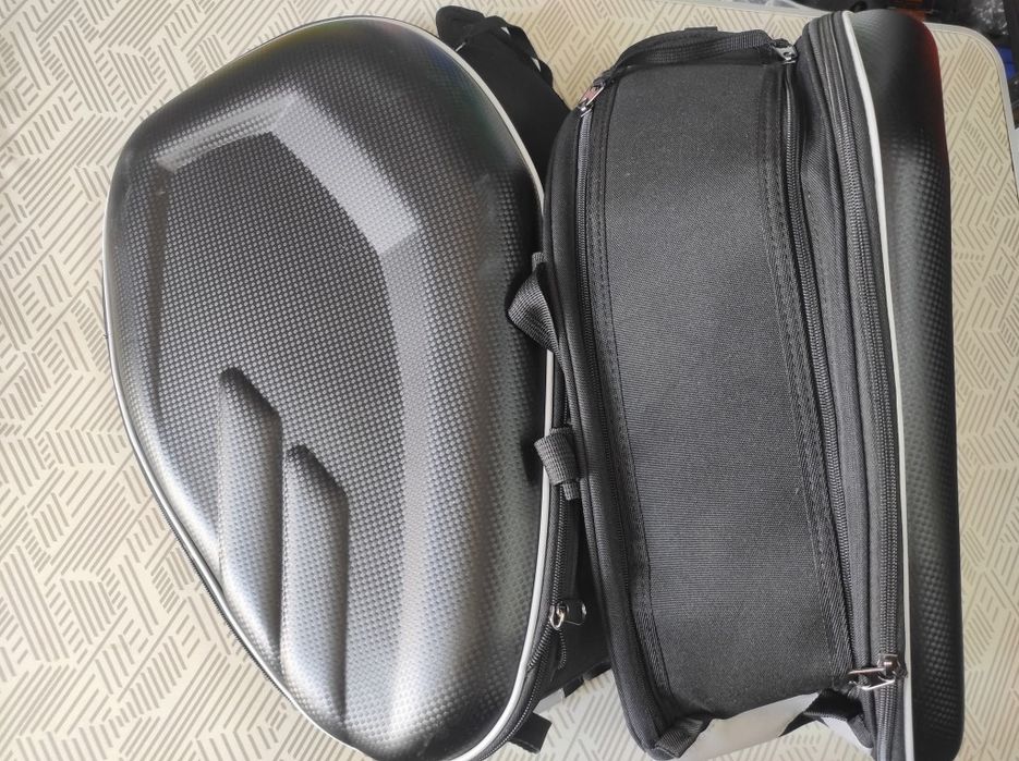 Мото дисаги универсални твърд карбон или черен текстил комплект