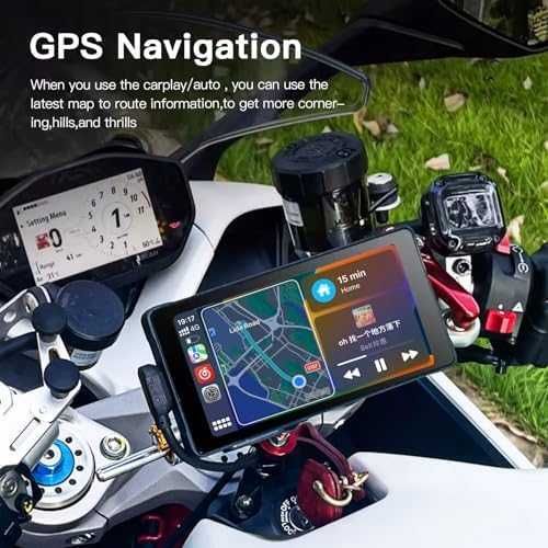 CARabc 5" IPS сензорен екран, преносим Apple Carplay за мотоциклет