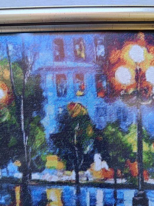 гоблен ,,Дъждовна вечер в Париж", ръчно ушит, единствен в света