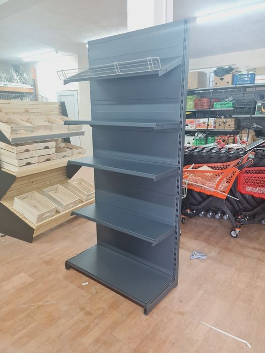 Стелаж за магазин -  НОВ - графит