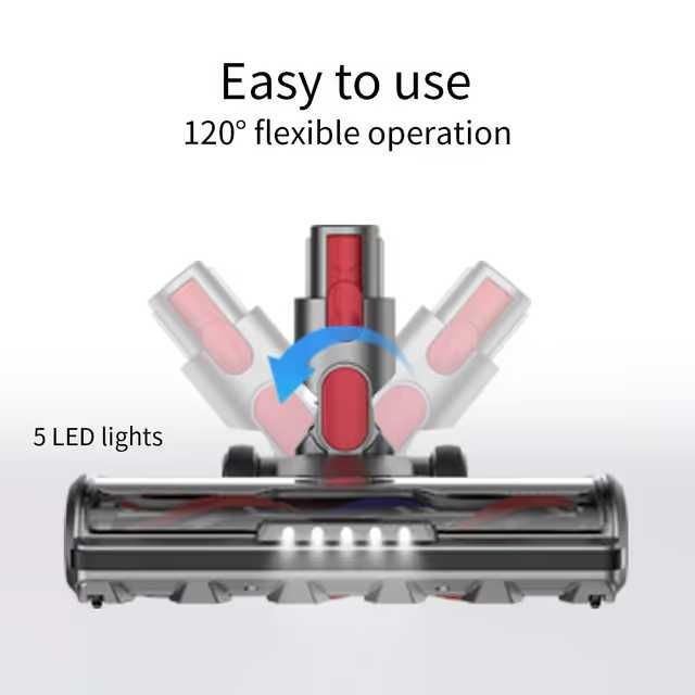 Perie de Înlocuire Dyson cu 5 LED-uri – Gri (V7 / V8/ V10 / V11/ V15)